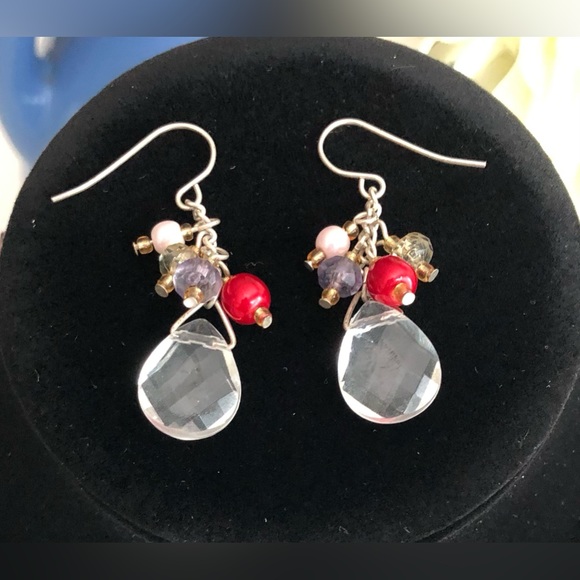 Cluster Bead Necklace and Pierced Earrings - Picture 3 of 8